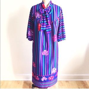 Vintage Multicolor Striped Dress